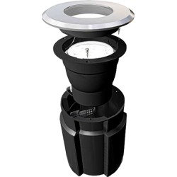 Spot LED rond 11cm blanc chaud encastré béton terre 65576 Easy Connect