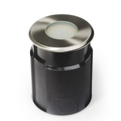 Spot LED rond 11cm blanc chaud encastré béton terre 65576 Easy Connect
