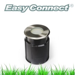 Spot LED rond 11cm blanc chaud encastré béton terre 65576 Easy Connect