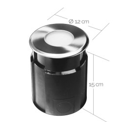 Spot LED rond 11cm blanc chaud encastré béton terre 65576 Easy Connect
