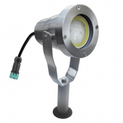 Projecteur LED 4W en aluminium brossé socle piquet 65170 Easy Connect