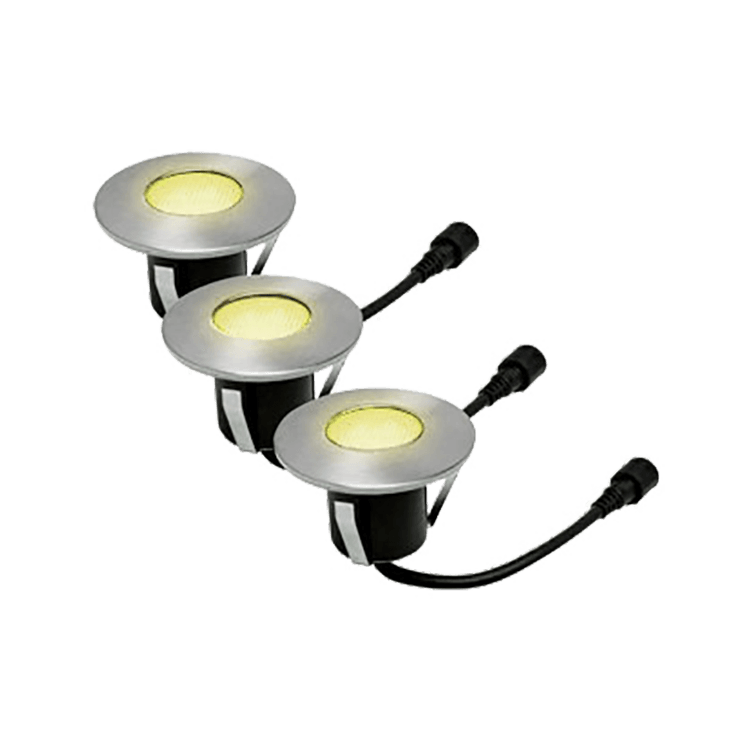 Lot de 3 balises LED blanc chaud à encastrer Lot de 3 balises LED blanc chaud à encastrer