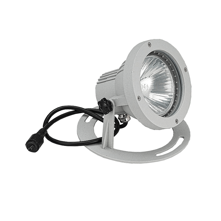 Projecteur spot led alu sur socle blanc Projecteur spot led alu sur socle blanc