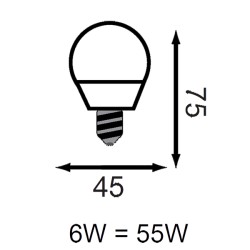 Ampoule LED - E14 - 6W - 240°- 520lm