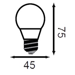 Ampoule LED - E27 - 6W - 240° - 520lm