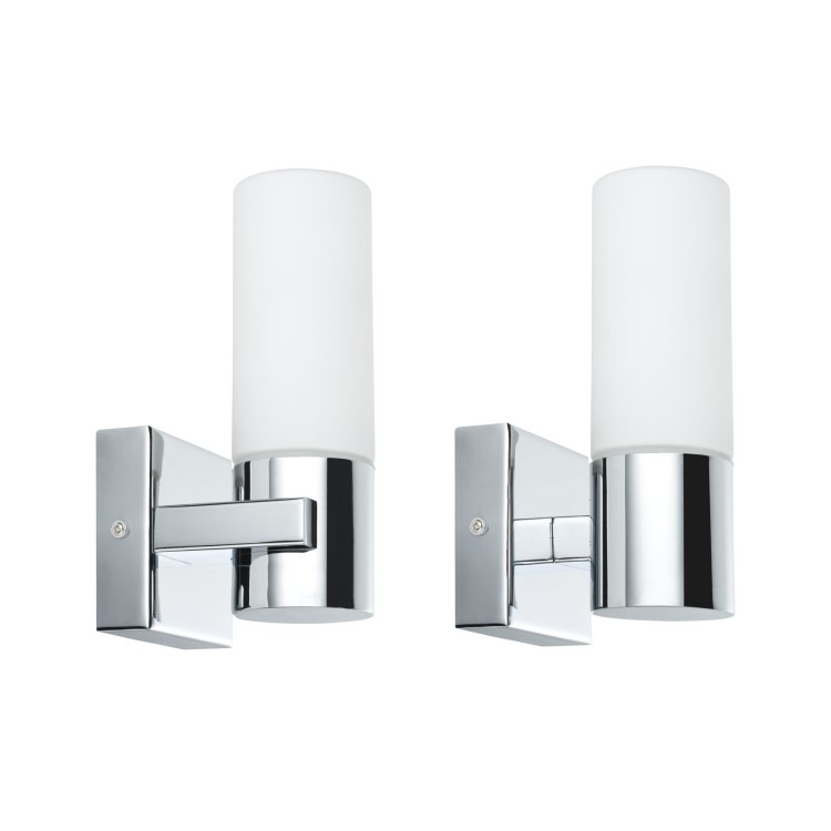 Kit de 2 appliques Gemini IP44 max.20W E14 chrome