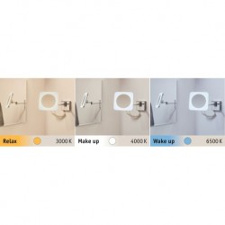 WallCeiling Jora miroir cos IP44 TunW LED 3,3W Chr/Blc/miroir 230V dép/ac