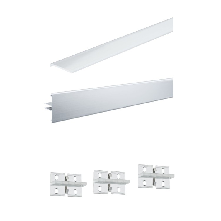Kit Fonction Duo Profil 200cm avec 4 clips + diffuseur Alu elox Alu Kit Fonction Duo Profil 200cm avec 4 clips + diffuseur Alu elox Alu