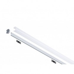 Profilé Function Tube 2m avec clip + End Cap Alu anod/satin Alu/plastique