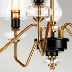 Lustre 5 lumières - Laiton vieilli