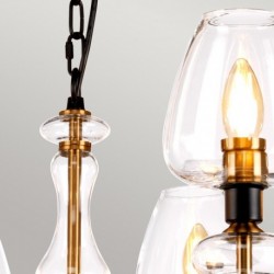 Lustre 8 lumières - Laiton vieilli