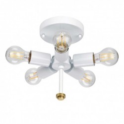 Plafonnier avec fleuron en laiton vieilli 26"