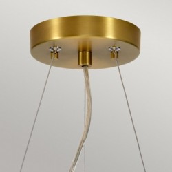 Suspension avec plaque de plafond en laiton vieilli 14"