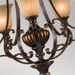 Lustre à lumière vers le haut 5 lumières