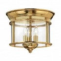 Plafonnier encastré 3 lumières - Laiton poli
