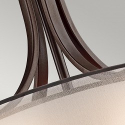 Grand luminaire suspendu 4 lumières - Bronze