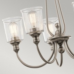 Lustre 5 lumières - Étain classique