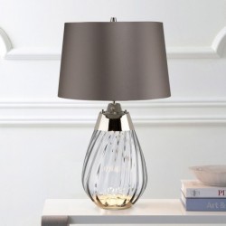 Petite lampe de table fumée 2 lumières