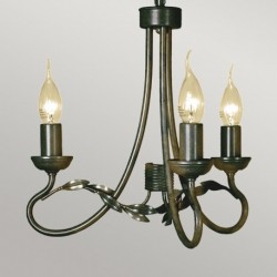 Lustre 3 lumières - Noir/Or