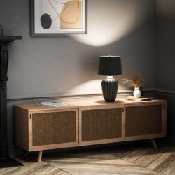 Lampe de table 1 lumière - Noir et nickel poli