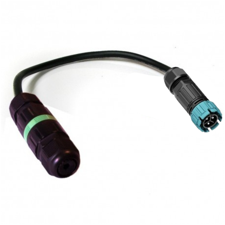 Connecteur électrique étanche IP68 Pour Câble Extérieur – 400V 24A – Noir, Métal + Plastique