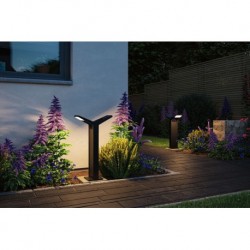 Extérieur 230V 2x Borne lumineuse Juntea anthracite