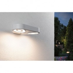 Applique murale extérieure 230v Silma 2er IP44 Sensor 3000K 230V Alu blanc