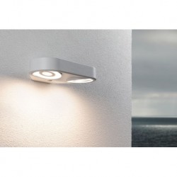 Applique murale extérieure 230v Silma 2er IP44 Sensor 3000K 230V Alu blanc