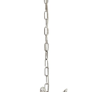 Suspension Metal chrome avec Pampilles, feuilles, gouttes Cristal E14 max 7x60w Diam 68cm BOUQUET 7LT