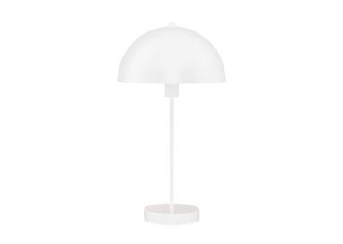 Lampe à poser metal Blanc mat E14 40w max Haut 46cm Diam 25cm CHAMPIGNON