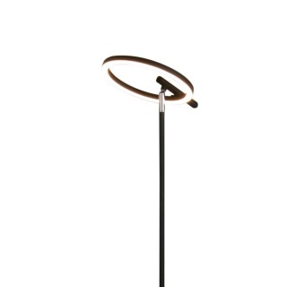 Lampadaire, Métal noir et diffuseur acrylique blanc 10w 852 lumens 3000k Dimmable Inter sensitif 3 niveaux Haut 1m40 SPACE 1LT L