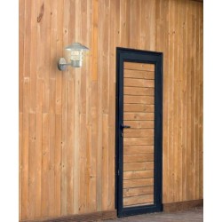 FLY Applique extérieure Montante + détecteur Acier Galva / Diffuseur Verre