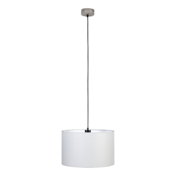 Suspension en Bois de Pin teinté Gris et Tissu Gris ,1xE27 Max.60W,GREY,160241157 Suspension en Bois de Pin teinté Gris et Tissu Gris ,1xE27 Max.60W,GREY,160241157