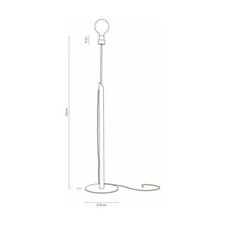 Lampadaire en Bois de Chêne Huilé et Métal Noir ,1xE27 Max.60W,SOLANGE,7541904