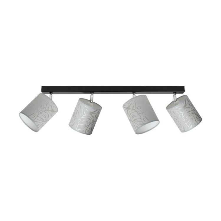 Plafonnier en Métal Noir et Papier peint Beige ,4xE27 Max.25W,MATEO,87800404 Plafonnier en Métal Noir et Papier peint Beige ,4xE27 Max.25W,MATEO,87800404