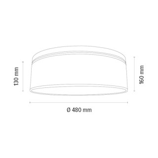 Plafonnier en Bois de Pin teinté Brun et Papier peint Multicolore,Incl.1xLED 18W Intégrée,LOBOS,4015111011167