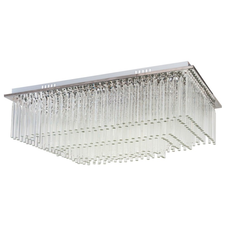 Plafonnier en Métal Chromé et Cristal Transparent, Incl. 19xLED Intégrée 3W,EUPHORIA,5971928 Plafonnier en Métal Chromé et Cristal Transparent, Incl. 19xLED Intégrée 3W,EUPHORIA,5971928