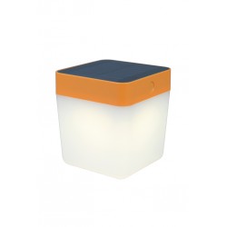 Lampe à poser Orange TABLE CUBE, LED Intégrée, 1W, 100 lumens, 3000K, IP44, SOLAIRE, Classe III