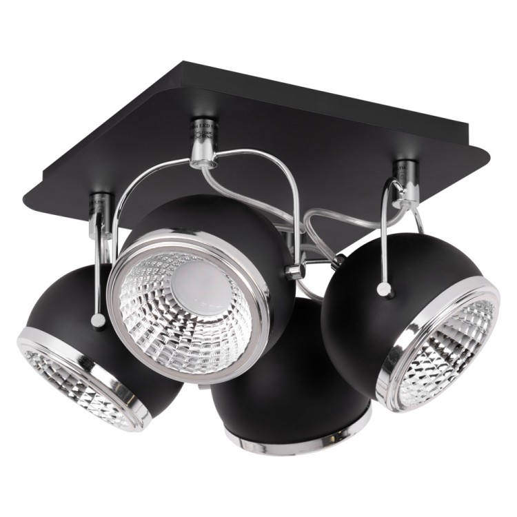 Modèle de Light Plafonnier Spot Balle 4 spots avec 4 ampoules LED GU10 5 W, 3000 K, métal chromé/noir 5009484 Modèle de Light Plafonnier Spot Balle 4 spots avec 4 ampoules LED GU10 5 W, 3000 K, métal chromé/noir 5009484