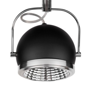 Modèle de Light Plafonnier Spot Balle 4 spots avec 4 ampoules LED GU10 5 W, 3000 K, métal chromé/noir 5009484