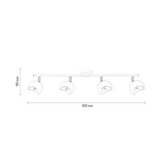 Spot de Rail Crèche, 4 ampoules, G9, Chrome/Blanc Classe d'efficacité énergétique : C