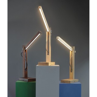 BRITOP,Lampe à Poser en Chêne Huilé, Design Scandinave, avec Variateur Tactile, TUKAN,7530174