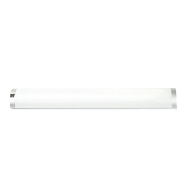 Regleta LED de cocina Mia CALI – 60 cm, blanco neutro con interruptor – acabado plateado