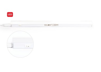 Réglette LED extra-fine 550 lm – 4000K – sous meuble cuisine – interconnectable – 505 mm – prise secteur