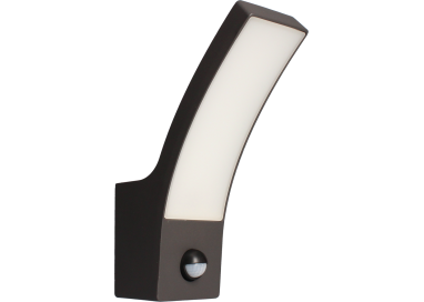 APPLIQUE CURVE R Détect. IR 10W/1000lm/3000K/Anthracite