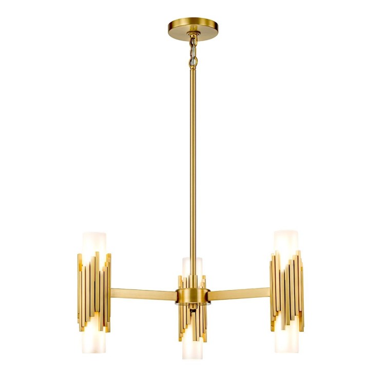 Elstead Marvele Lustre 6 Lumières - Laiton - Elstead Elstead Marvele Lustre 6 Lumières - Laiton - Elstead