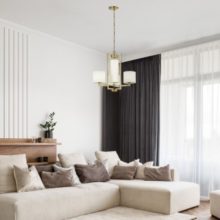 Hampton Lustre 4 Lumières, Luminaire, Elstead