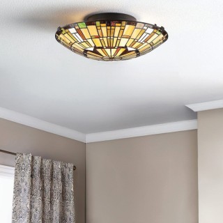Quoizel Reed Plafonnier Tiffany Elstead Lighting