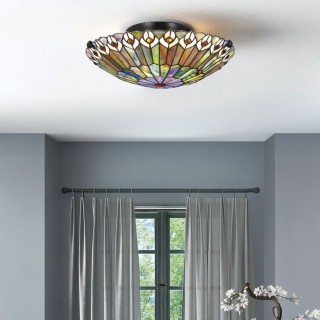 Quoizel Watkins Plafonnier Tiffany Elstead Lighting