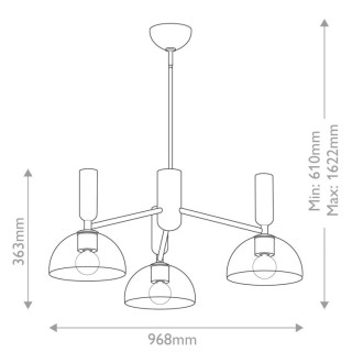Alora Mood Jude Lustre Elstead Lighting